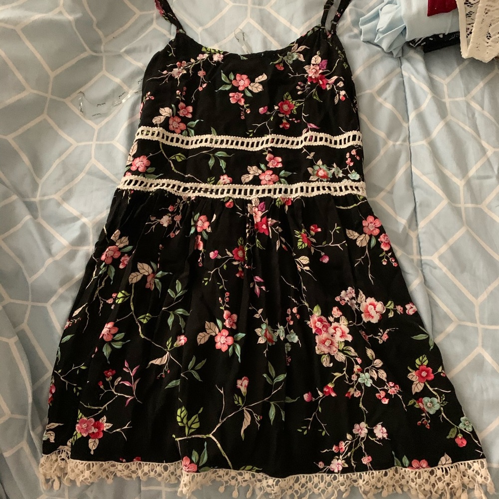 black floral dress